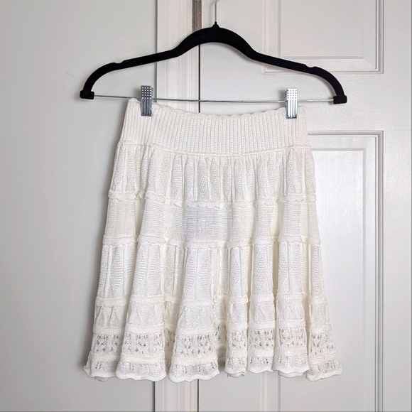 NWT LoveShackFancy Sandrea Skirt in White Rose | Women's Size Medium - Picture 5 of 11